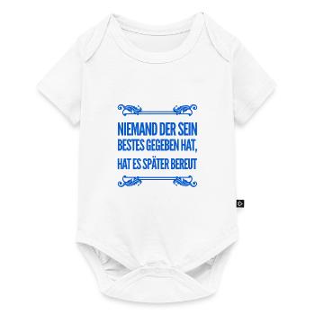 du wirst es nicht bereuen - Baby Premium Kurzarmbody - Weiß - Vorne