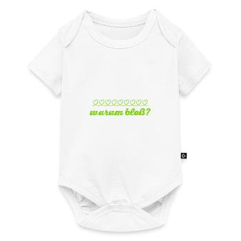 warum bloß? - Baby Premium Kurzarmbody - Weiß - Vorne
