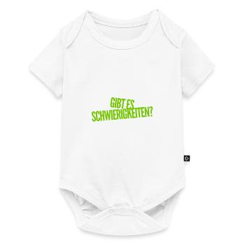 gibt es Stress? - Baby Premium Kurzarmbody - Weiß - Vorne
