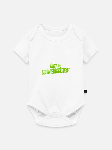 gibt es Stress? - Baby Premium Kurzarmbody - Weiß