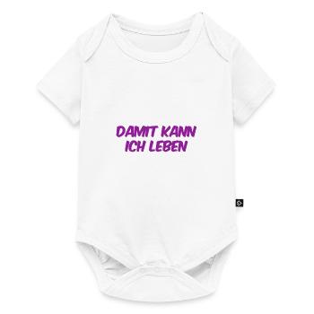 damit kann ich leben - Baby Premium Kurzarmbody - Weiß - Vorne