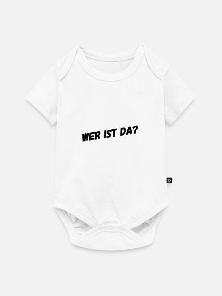 wer ist da? - Baby Premium Kurzarmbody - Weiß