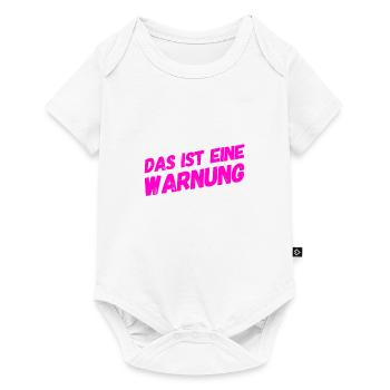 vor dir steht eine Warnung - Baby Premium Kurzarmbody - Weiß - Vorne