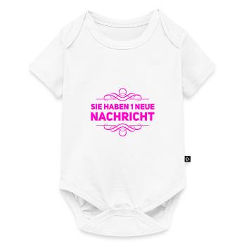 sie haben 1 neue Nachricht - Baby Premium Kurzarmbody - Weiß - Vorne