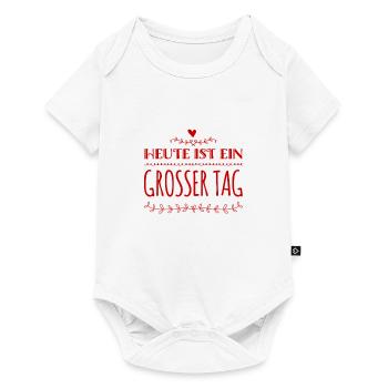 heute ist ein genialer Tag - Baby Premium Kurzarmbody - Weiß - Vorne