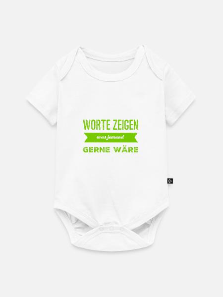 Worte sind unwichtig - Baby Premium Kurzarmbody - Weiß