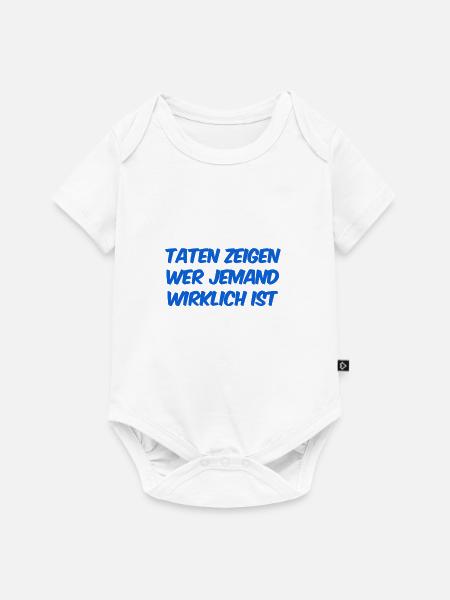 deine Taten sind entscheident - Baby Premium Kurzarmbody - Weiß
