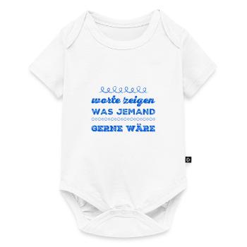 der Wert von Worten - Baby Premium Kurzarmbody - Weiß - Vorne