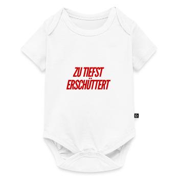 zu tiefst erschüttert - Baby Premium Kurzarmbody - Weiß - Vorne