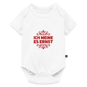 es wird ernst - Baby Premium Kurzarmbody - Weiß - Vorne