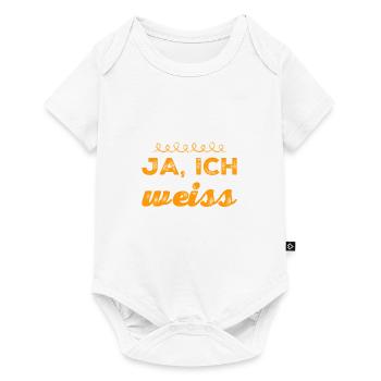 ja, ich weiß - Baby Premium Kurzarmbody - Weiß - Vorne