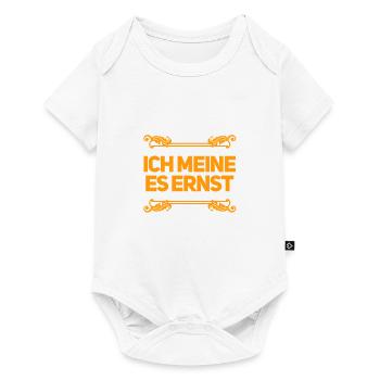 das ist mein ernst - Baby Premium Kurzarmbody - Weiß - Vorne