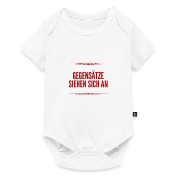 Gegensätze sorgen für Anziehung - Baby Premium Kurzarmbody - Weiß - Vorne