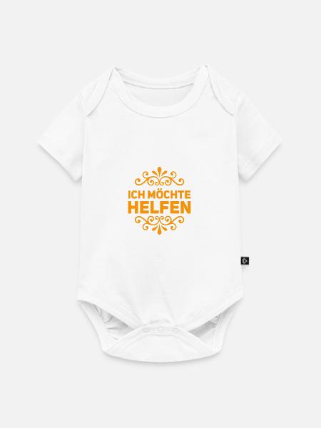 ich möchte helfen - Baby Premium Kurzarmbody - Weiß