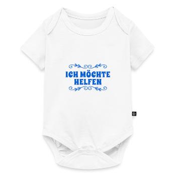 ich will dir helfen - Baby Premium Kurzarmbody - Weiß - Vorne