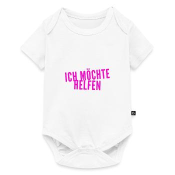 darf ich dich unterstützen? - Baby Premium Kurzarmbody - Weiß - Vorne