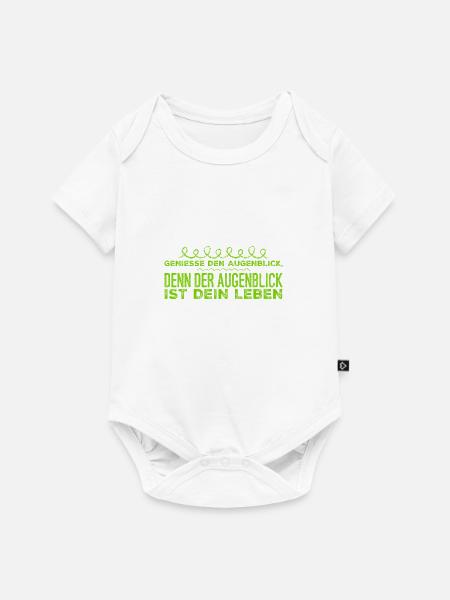 genieße den Moment - Baby Premium Kurzarmbody - Weiß