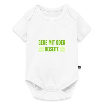 für oder gegen mich - Baby Premium Kurzarmbody - Weiß - Vorne