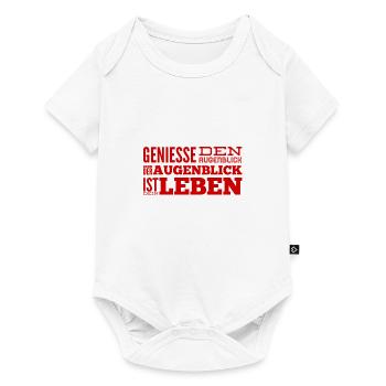 lebe im Augenblick - Baby Premium Kurzarmbody - Weiß - Vorne
