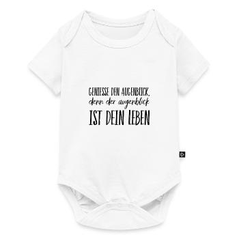 das Leben ist jetzt - Baby Premium Kurzarmbody - Weiß - Vorne