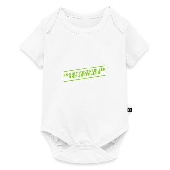 vor dir steht ein Absteller - Baby Premium Kurzarmbody - Weiß - Vorne