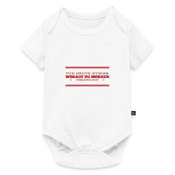 worauf bist du stolz - Baby Premium Kurzarmbody - Weiß - Vorne