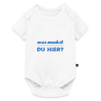 was machst du hier? - Baby Premium Kurzarmbody - Weiß - Vorne
