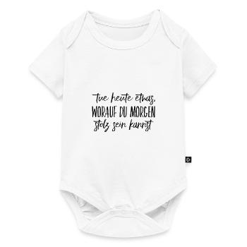 tue dir heute etwas gutes - Baby Premium Kurzarmbody - Weiß - Vorne