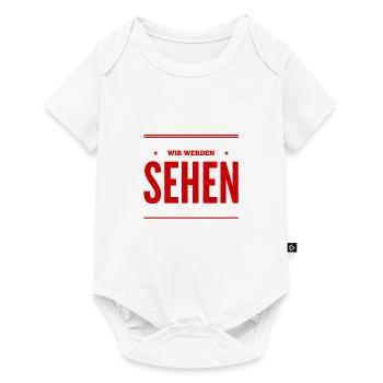 wir werden sehen - Baby Premium Kurzarmbody - Weiß - Vorne