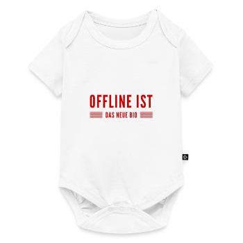 offline ist toll - Baby Premium Kurzarmbody - Weiß - Vorne