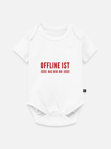 offline ist toll - Baby Premium Kurzarmbody - Weiß
