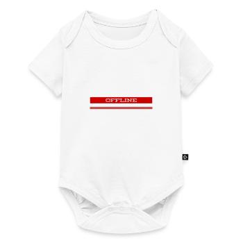 offline ist super - Baby Premium Kurzarmbody - Weiß - Vorne
