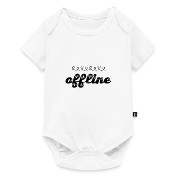 ich lebe gerne offline - Baby Premium Kurzarmbody - Weiß - Vorne