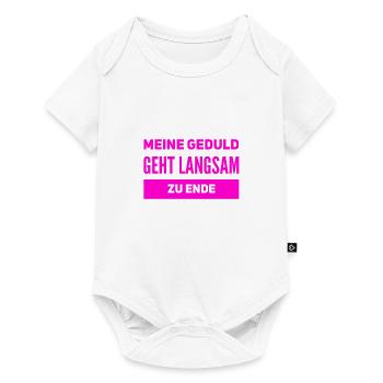 ungeduldig - Baby Premium Kurzarmbody - Weiß - Vorne