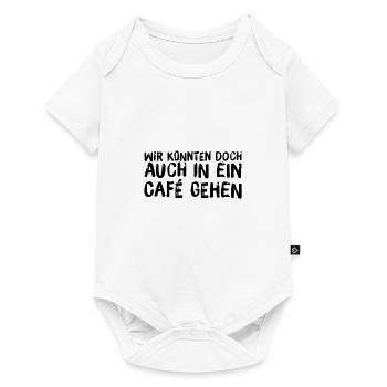 ab in ein Cafe - Baby Premium Kurzarmbody - Weiß - Vorne