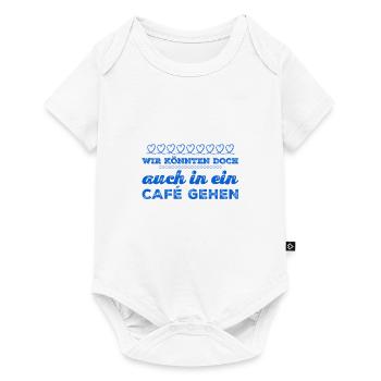 ab ins Cafe - Baby Premium Kurzarmbody - Weiß - Vorne
