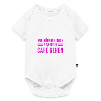 Bock auf einen Kaffee? - Baby Premium Kurzarmbody - Weiß - Vorne