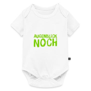 warte kurz - Baby Premium Kurzarmbody - Weiß - Vorne