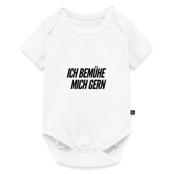 ich bemühe mich gern - Baby Premium Kurzarmbody - Weiß - Vorne
