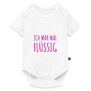 ich war mal flüssig - Baby Premium Kurzarmbody - Weiß - Vorne