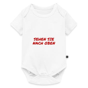 kuck nach oben - Baby Premium Kurzarmbody - Weiß - Vorne