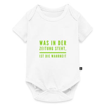 das was in der Zeitung steht - Baby Premium Kurzarmbody - Weiß - Vorne