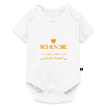 nach oben kucken - Baby Premium Kurzarmbody - Weiß - Vorne