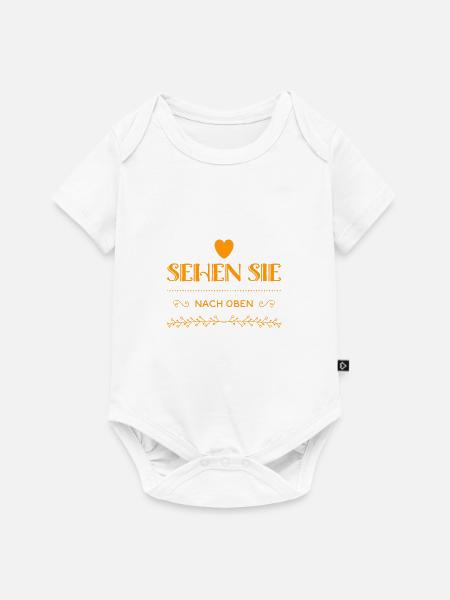 nach oben kucken - Baby Premium Kurzarmbody - Weiß