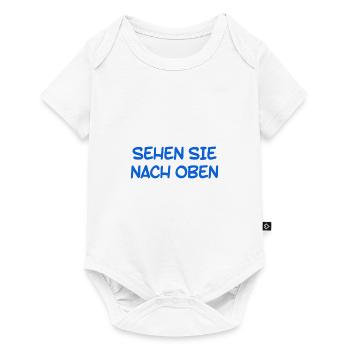 richte den Blick nach oben - Baby Premium Kurzarmbody - Weiß - Vorne