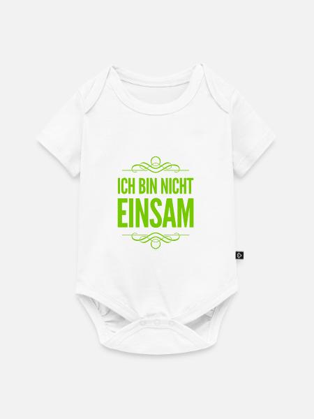 ich bin zufrieden - Baby Premium Kurzarmbody - Weiß