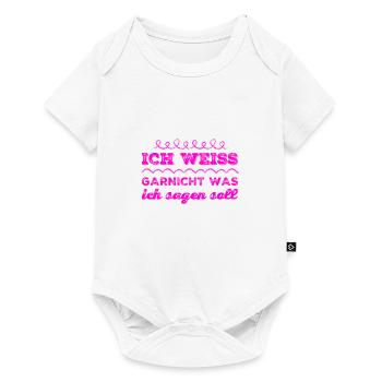 was soll ich dazu sagen - Baby Premium Kurzarmbody - Weiß - Vorne