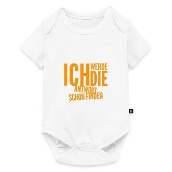 ich möchte eine Antwort - Baby Premium Kurzarmbody - Weiß - Vorne