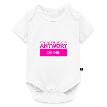 das Finden einer Antwort - Baby Premium Kurzarmbody - Weiß - Vorne