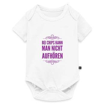 bei Chips kann man nicht aufhören - Baby Premium Kurzarmbody - Weiß - Vorne